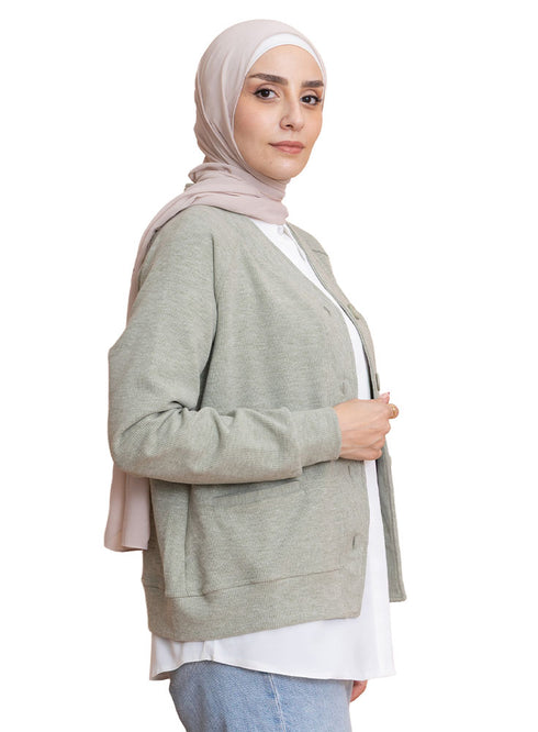 Mint RD-Button Sweater